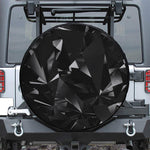 Black Diamond Print Leather Spare Tire Cover