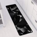 Black Diamond Print Long Kitchen Mat