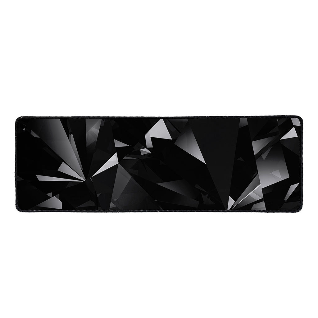 Black Diamond Print Long Kitchen Mat