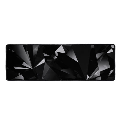 Black Diamond Print Long Kitchen Mat