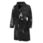 Black Diamond Print Men's Bathrobe