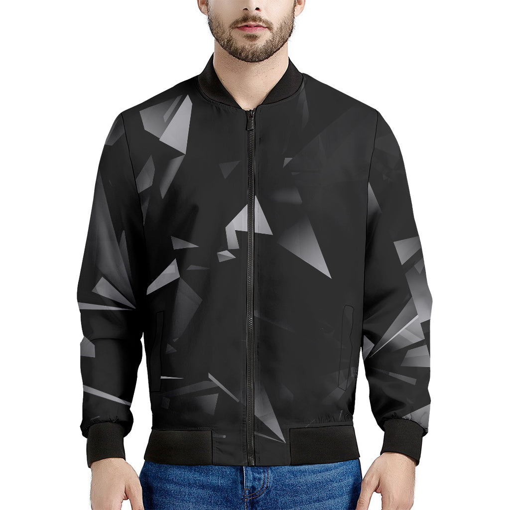 Black Diamond Print Men's Bomber Jacket