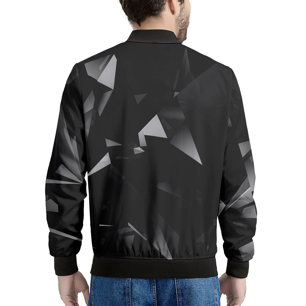 Black Diamond Print Men's Bomber Jacket