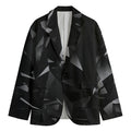 Black Diamond Print Men's Cotton Blazer