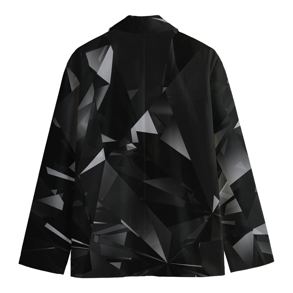 Black Diamond Print Men's Cotton Blazer