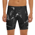 Black Diamond Print Men's Long Boxer Briefs