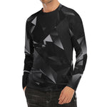 Black Diamond Print Men's Long Sleeve Rash Guard