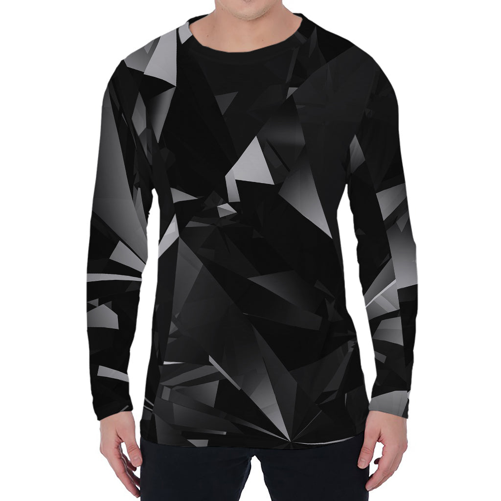 Black Diamond Print Men's Long Sleeve T-Shirt