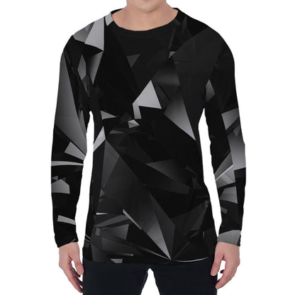 Black Diamond Print Men's Long Sleeve T-Shirt