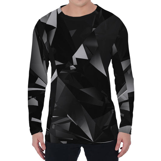 Black Diamond Print Men's Long Sleeve T-Shirt