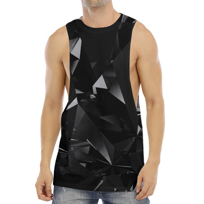 Black Diamond Print Men's Muscle Tank Top