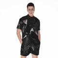 Black Diamond Print Men's Romper