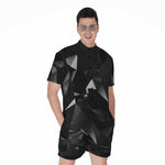 Black Diamond Print Men's Rompers