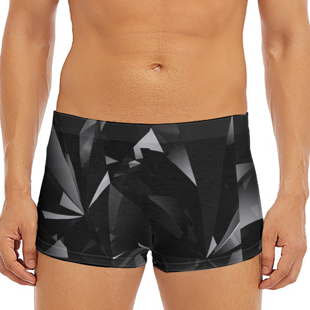 Black Diamond Print Men's Short Boxer Briefs