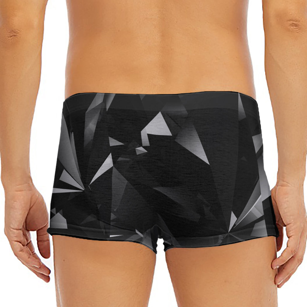 Black Diamond Print Men's Short Boxer Briefs