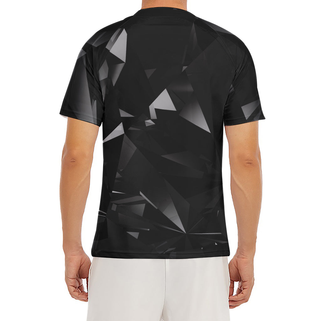 Black Diamond Print Men's Short Sleeve Rash Guard