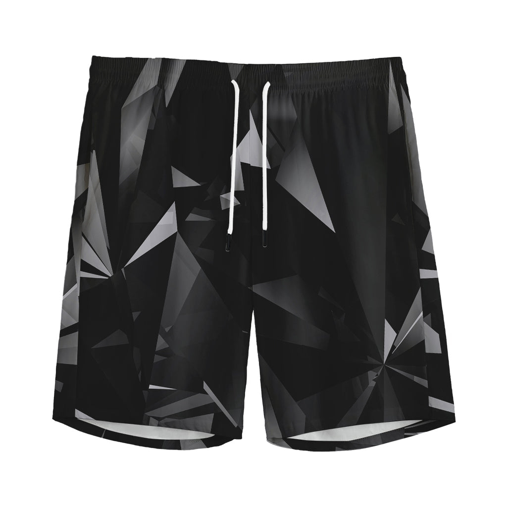 Black Diamond Print Men's Sports Shorts
