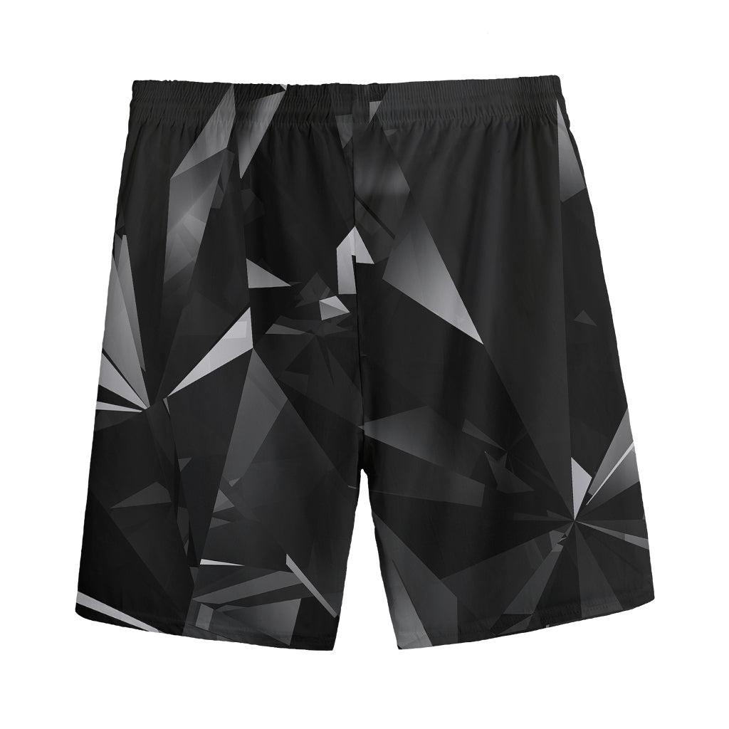 Black Diamond Print Men's Sports Shorts
