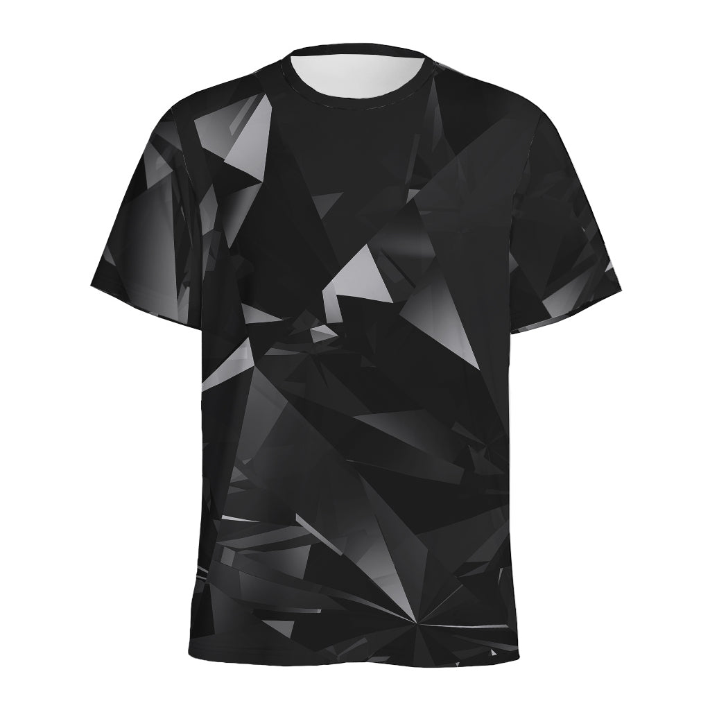Black Diamond Print Men's Sports T-Shirt