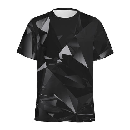 Black Diamond Print Men's Sports T-Shirt