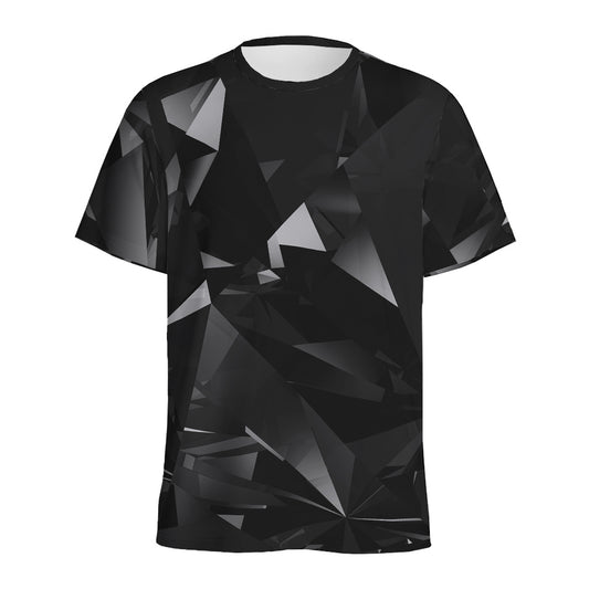 Black Diamond Print Men's Sports T-Shirt