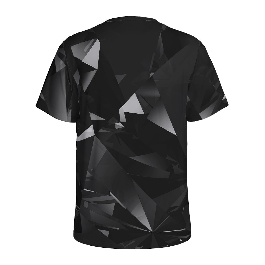 Black Diamond Print Men's Sports T-Shirt