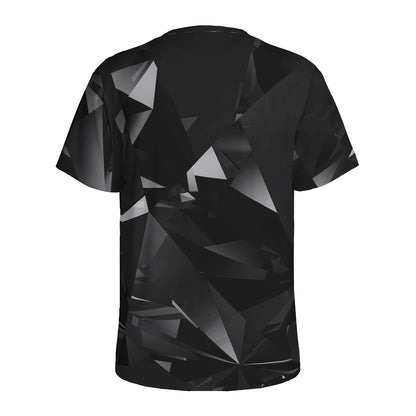 Black Diamond Print Men's Sports T-Shirt