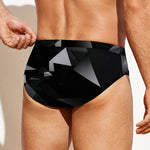Black Diamond Print Men's Swim Briefs