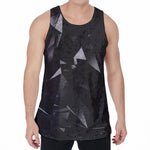 Black Diamond Print Men's Velvet Tank Top