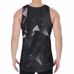 Black Diamond Print Men's Velvet Tank Top