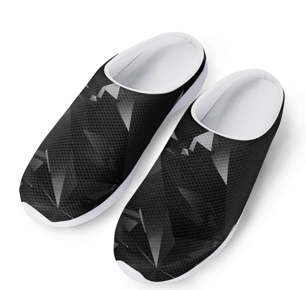 Black Diamond Print Mesh Casual Shoes