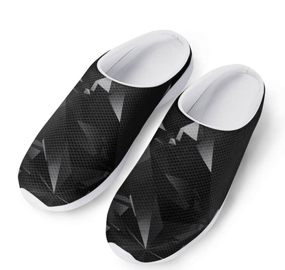 Black Diamond Print Mesh Casual Shoes