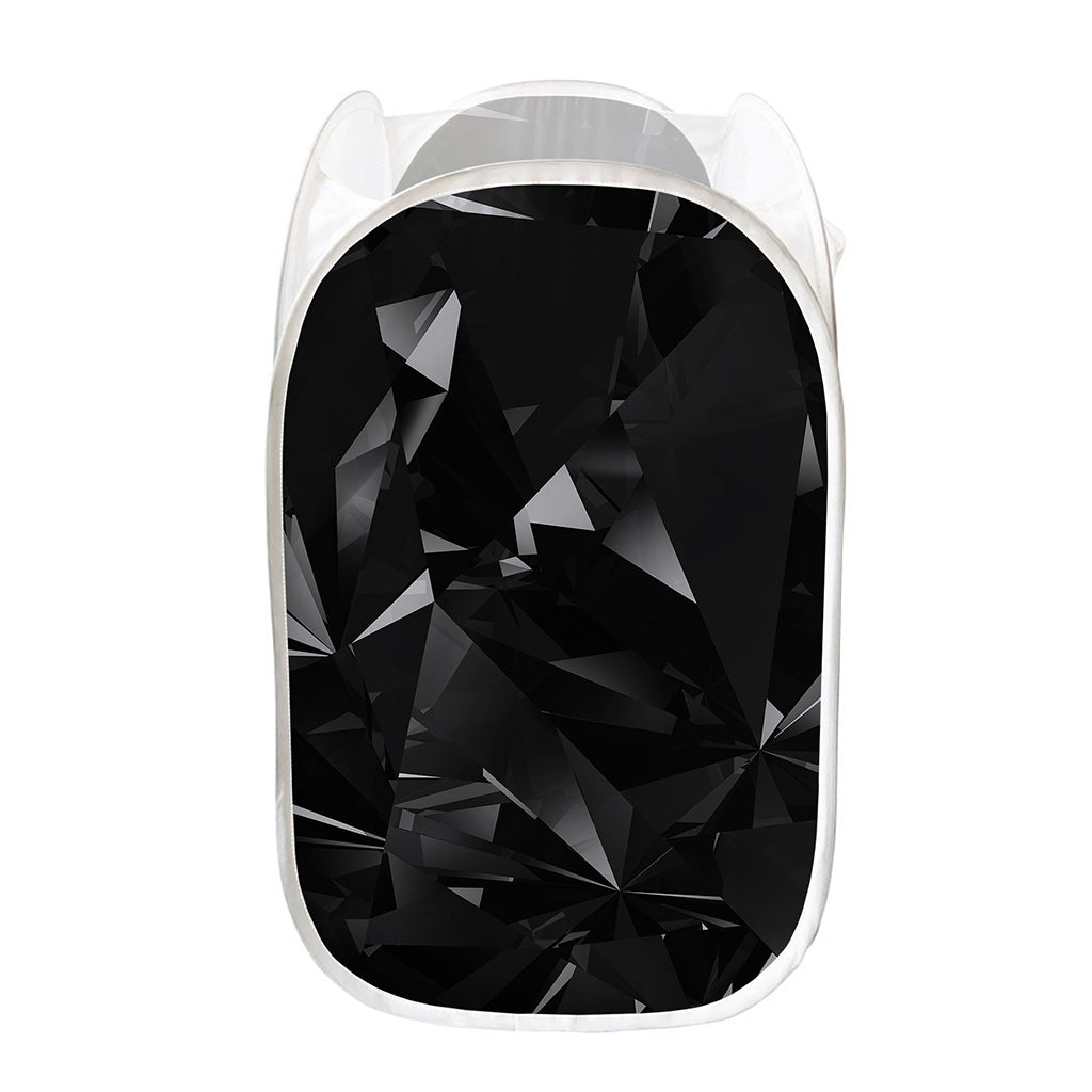 Black Diamond Print Mesh Laundry Hamper