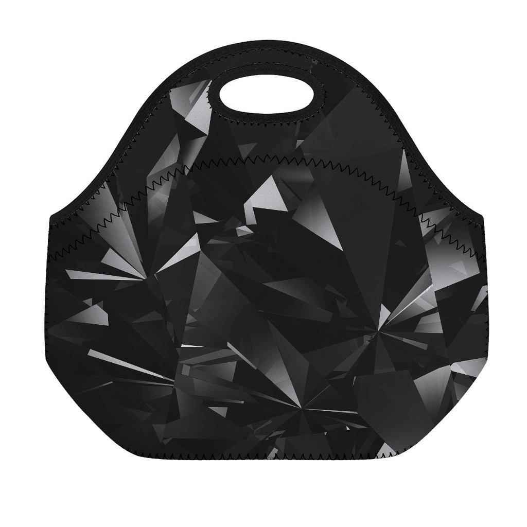 Black Diamond Print Neoprene Lunch Bag