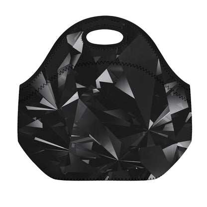Black Diamond Print Neoprene Lunch Bag