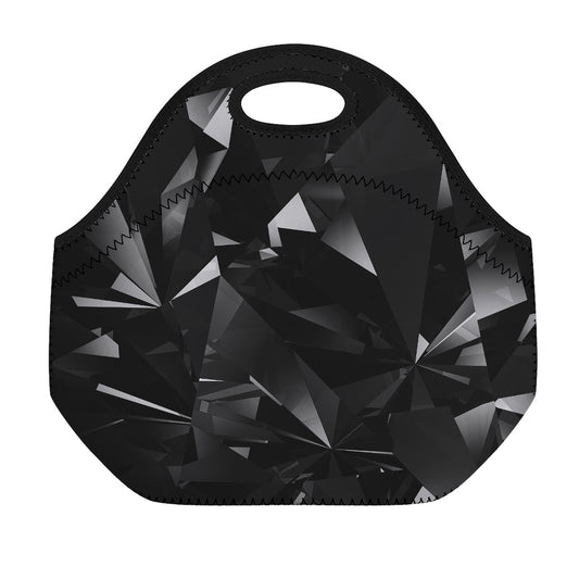 Black Diamond Print Neoprene Lunch Bag