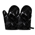 Black Diamond Print Oven Mitts