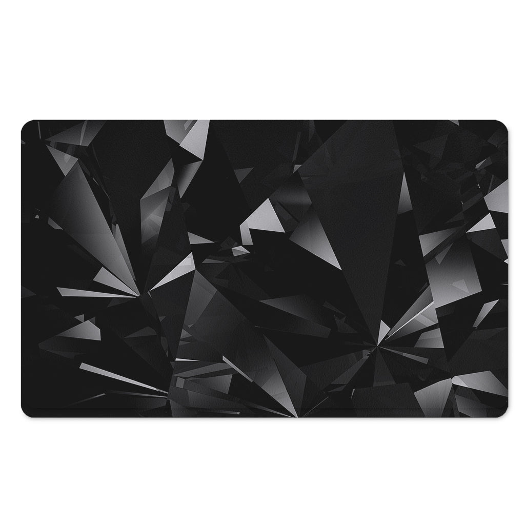 Black Diamond Print Polyester Doormat