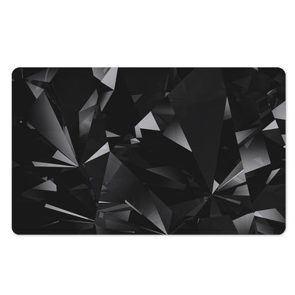 Black Diamond Print Polyester Doormat