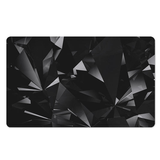 Black Diamond Print Polyester Doormat