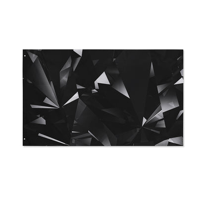 Black Diamond Print Polyester Flag