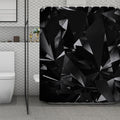 Black Diamond Print Polyester Shower Curtain