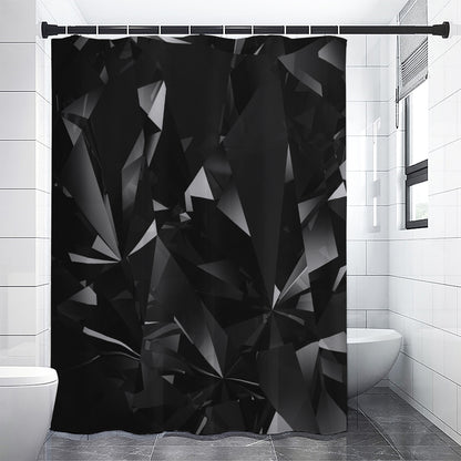 Black Diamond Print Premium Shower Curtain