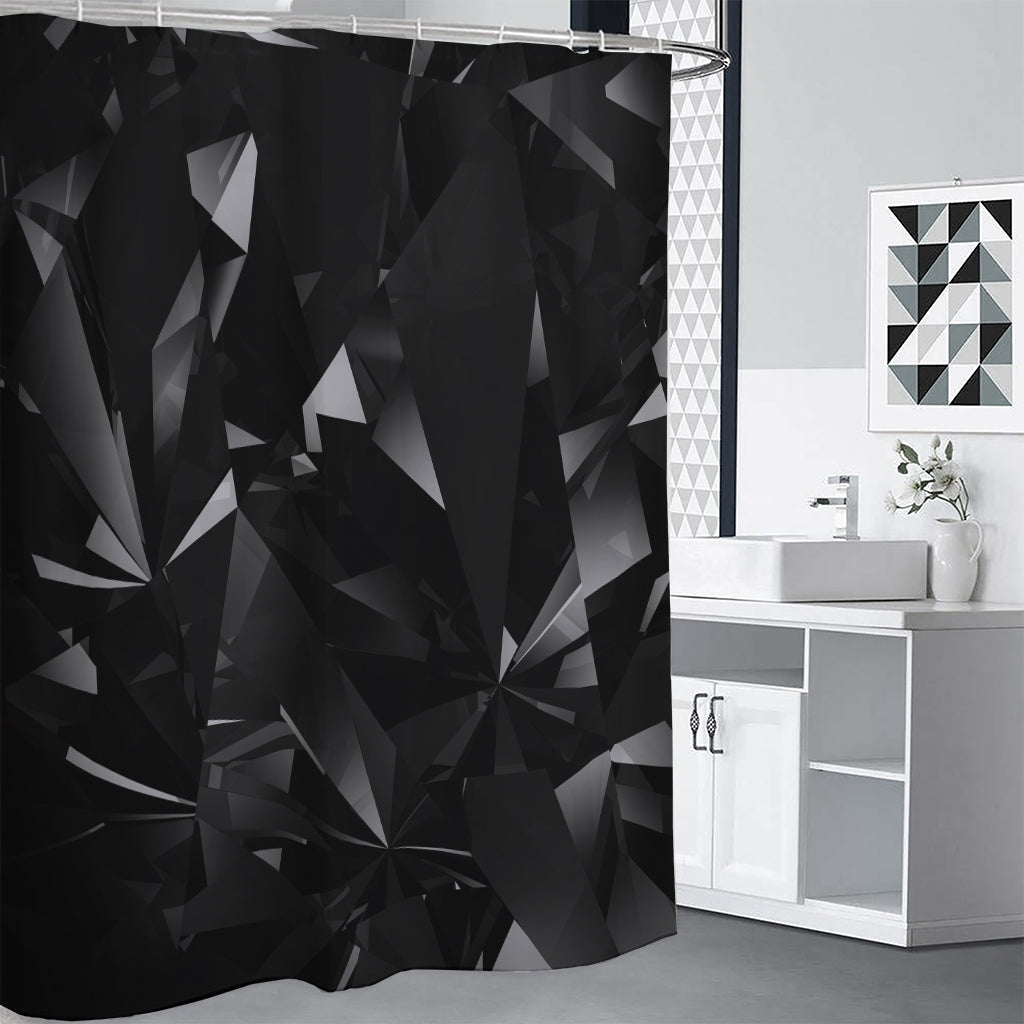 Black Diamond Print Premium Shower Curtain