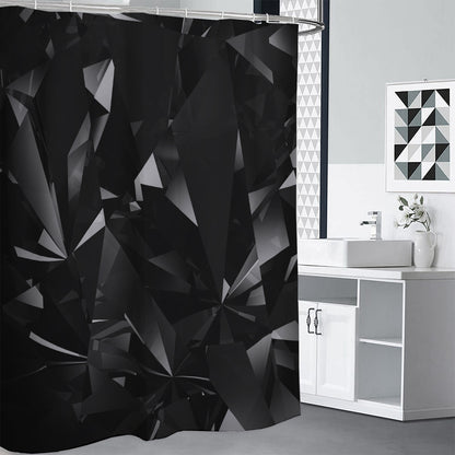 Black Diamond Print Premium Shower Curtain