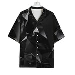 Black Diamond Print Rayon Hawaiian Shirt
