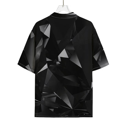 Black Diamond Print Rayon Hawaiian Shirt