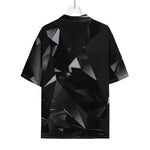 Black Diamond Print Rayon Hawaiian Shirt