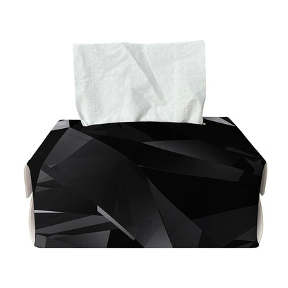 Black Diamond Print Rectangle Tissue Box Cover
