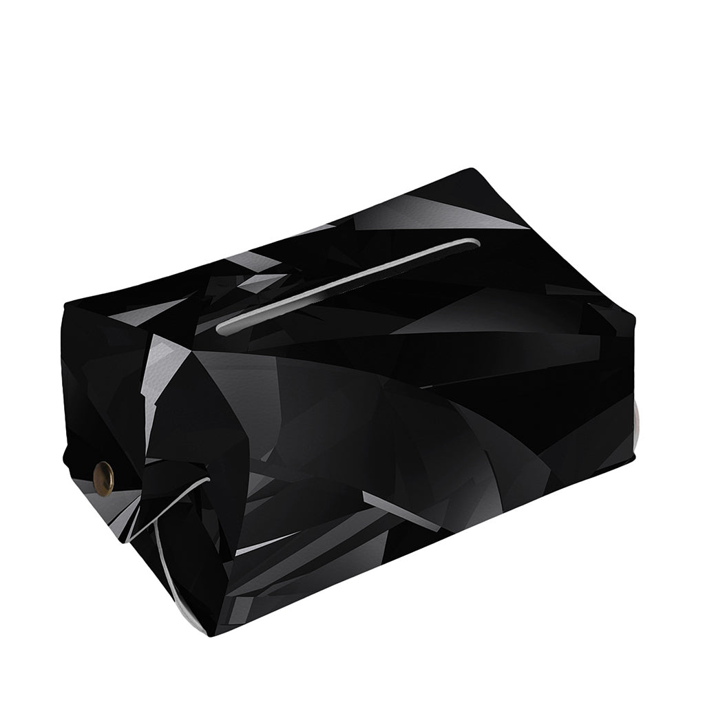 Black Diamond Print Rectangle Tissue Box Cover